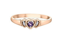 Load image into Gallery viewer, Triple Heart Gemstone Ring - Fifth Avenue Jewellers
