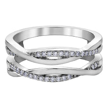Load image into Gallery viewer, Twisted Double Band Diamond Ring in White Gold - Fifth Avenue Jewellers Kamloops BC