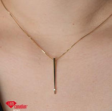 Load image into Gallery viewer, Vertical Diamond Bar Pendant - Fifth Avenue Jewellers