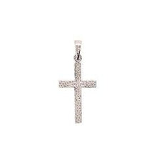 Load image into Gallery viewer, Wild Rose Engraved Gold Cross - Fifth Avenue Jewellers