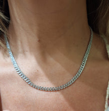 Load image into Gallery viewer, Diamond Set Curb Link Chain Necklace
