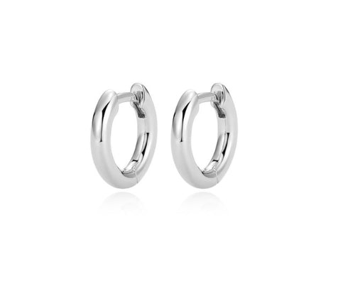 2mm x 12mm Slim Silver Hoops Fifth Avenue Jewellers