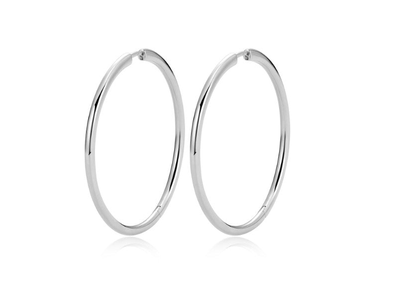 2mm x 0mm Slim Silver Hoops Fifth Avenue Jewellers