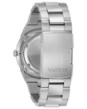 Load image into Gallery viewer, Silver watch with brand name on a white background
