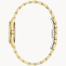 Load image into Gallery viewer, Gold watch with a detailed band on a white background
