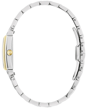 Load image into Gallery viewer, Two tone watch with metal strap in profile on a white background
