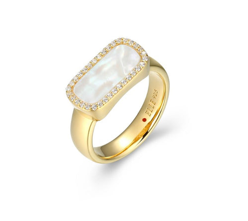 Allure Mother of Pearl and CZ Ring Fifth Avenue Jewellers