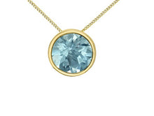 Load image into Gallery viewer, Aquamarine Slider Necklace Fifth Avenue Jewellers
