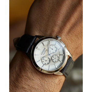 Citizen watch on a wrist with a blurred background