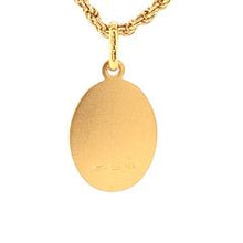 Load image into Gallery viewer, Medium Oval St Christopher Medal In Yellow Gold
