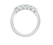 Load image into Gallery viewer, Diamond band in profile on a white background
