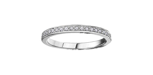 Bead Set White Gold Anniversary Band .15ct Fifth Avenue Jewellers