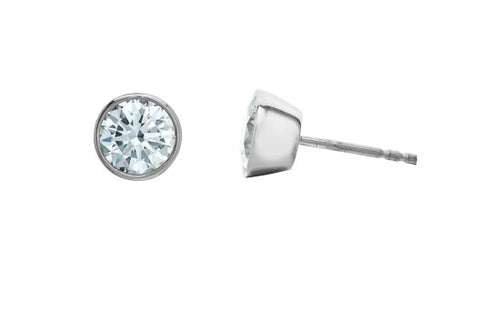 Bezel Set Diamond Stud Earrings 2.00ct TW Fifth Avenue Jewellers