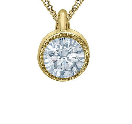 Bezel Set Diamond With Milgrain Detail Fifth Avenue Jewellers