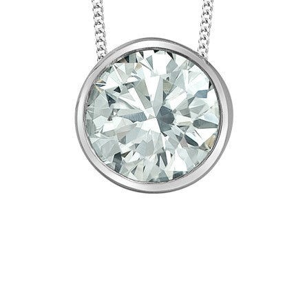 Bezel Set Sliding Solitaire Necklace Fifth Avenue Jewellers