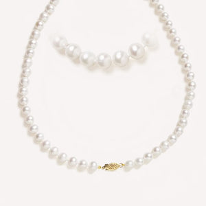 White Freshwater Pearl Strand Necklace