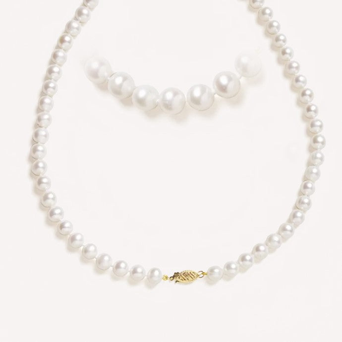 White Freshwater Pearl Strand Necklace
