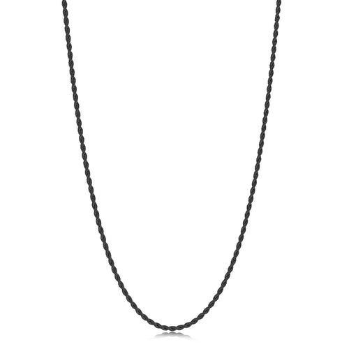 Black Ion-Plated Stainless Steel Rope Chain Fifth Avenue Jewellers Kamloops BC