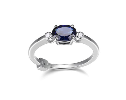 Blue Star Created Sapphire and LGD Ring Fifth Avenue Jewellers