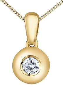 Bold Bezel Set Diamond Solitaire Necklace Fifth Avenue Jewellers