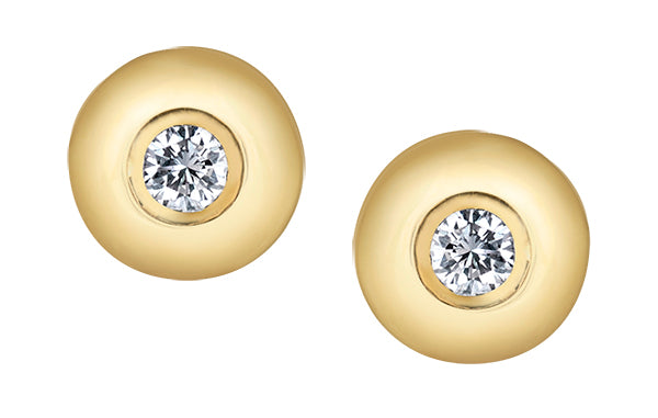 Bold Bezel Set Diamond Stud Earrings Fifth Avenue Jewellers