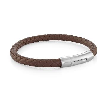 Braided Brown Leather Eskon Bracelet fifth Avenue Jewellers Kamloops BC