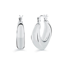 Load image into Gallery viewer, Chunky Offset Hoop Earrings Fifth Avenue Jewellers Kamloops BC
