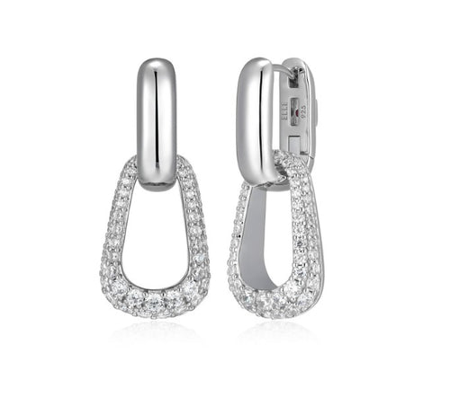 Citadel Pavé Drop Hoop Earrings Fifth Avenue Jewellers