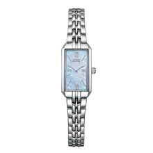 Load image into Gallery viewer, Silver watch with a light blue face on a white background Fifth Avenue Jewellers Kamloops BC

