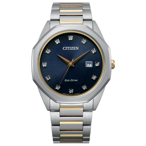 Citizen watch with silver and gold band on a white background Fifth Avenue Jewellers Kamloops BC