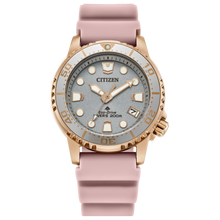 Load image into Gallery viewer, Citizen watch with pink strap and rose gold case on white background Fifth Avenue Jewellers Kamloops BC
