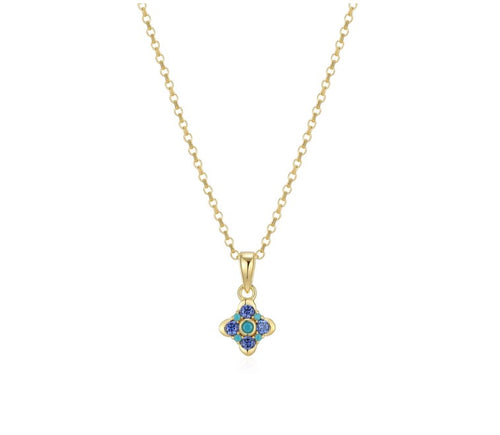 Created Turquoise and Tanzanite Necklace Fifth Avenue Jewellers