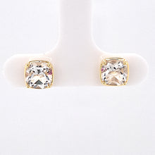 Load image into Gallery viewer, Cushion Cut Quartz Stud Earrings Fifth Avenue Jewellers Kamloops BC
