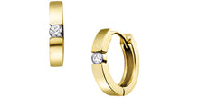 Load image into Gallery viewer, Diamond Solitaire Huggie Earrings
