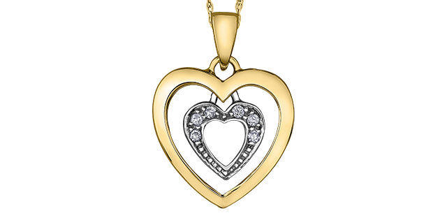 Dangling Heart Pendant Necklace