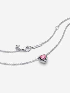 Pandora Pink Elevated Heart Necklace