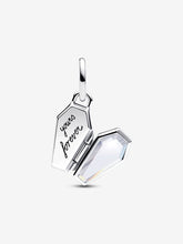 Load image into Gallery viewer, Silver pendant with &#39;yours forever&#39; engraving on a white background

