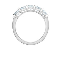 Load image into Gallery viewer, Diamond band in profile on a white background
