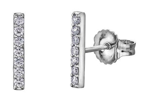 Diamond Bar Stud Earrings Fifth Avenue Jewellers