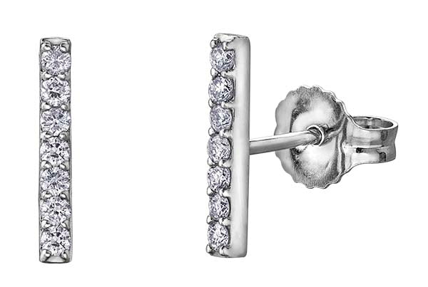 Diamond Bar Stud Earrings Fifth Avenue Jewellers