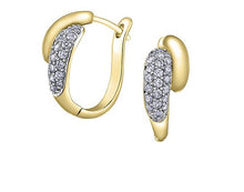 Load image into Gallery viewer, Diamond Bypass Hoop Earrings Fifth Avenue Jewellers Kamloops BC
