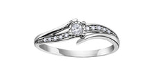 Load image into Gallery viewer, Diamond Bypass Promise Ring in White Gold
