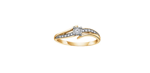 Diamond Bypass Promise Ring in Yellow Gold Fifth Avenue Jewellers