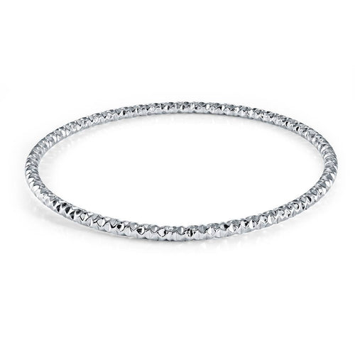 Diamond Cut Steel Bangle Fifth Avenue Jewellers Kamloops BC