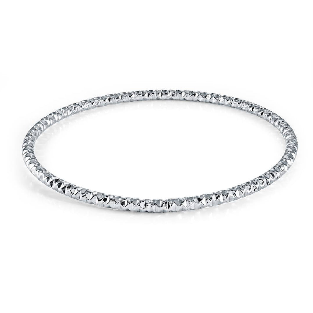 Diamond Cut Steel Bangle Fifth Avenue Jewellers Kamloops BC