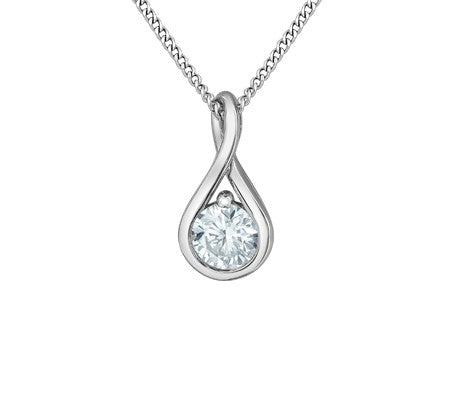 Diamond Droplet Pendant Necklace Fifth Avenue Jewellers