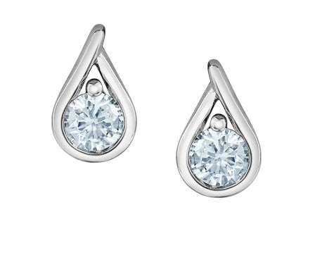 Diamond Droplet Stud Earrings Fifth Avenue Jewellers