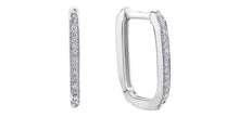 Load image into Gallery viewer, Diamond Paperclip Hoops .09ct White Gold Fifth Avenue Jewellers
