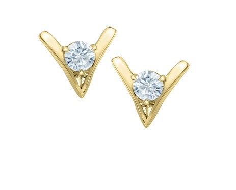 Diamond Set Chevron Stud Earrings Fifth Avenue Jewellers
