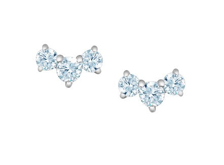 Diamond Swag Stud Earrings Fifth Avenue Jewellers